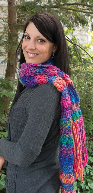Super-Bulky Rainbow Scarf