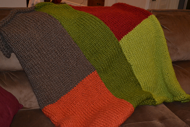 Bulky Stockinette Throw