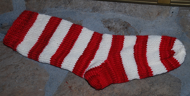 Striped Christmas Stocking