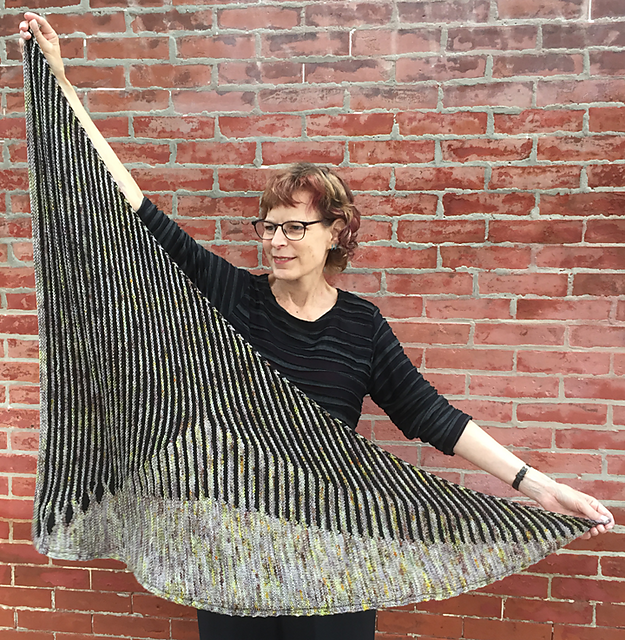 Staggered Stripes Shawl