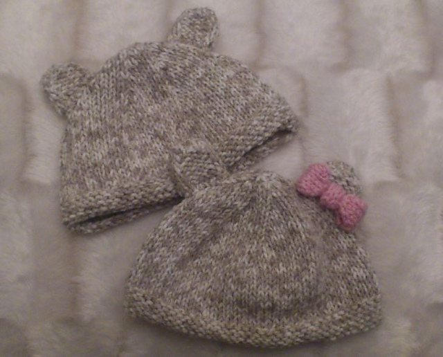 Toby and Tina the Teddy Bear Baby Hats
