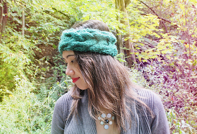 Fishtail Braided Knit Headband