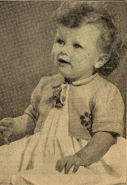 Child's Bolero with Rose Trimming in Fair Isle