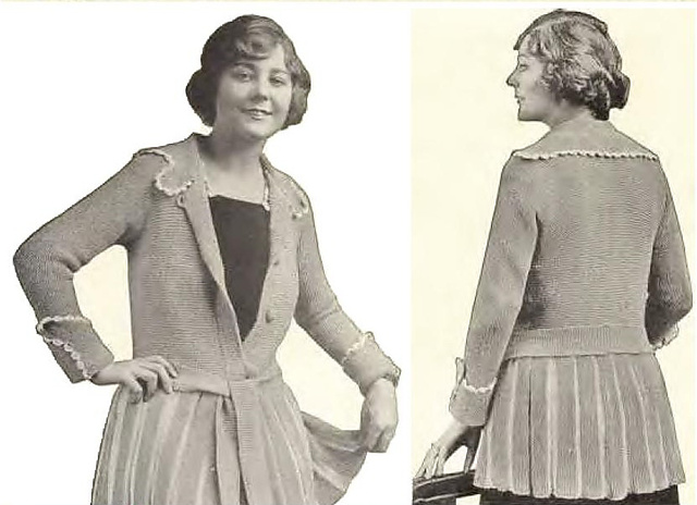 Silk Sweater with Plaited Skirt No. 675