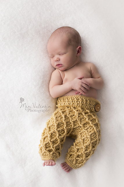 Crochet Waffle Gaufre Pants