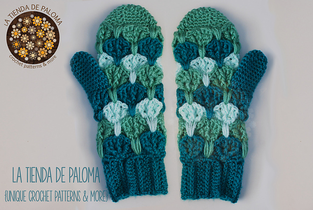 Olivia Mittens and Fingerless Wristers