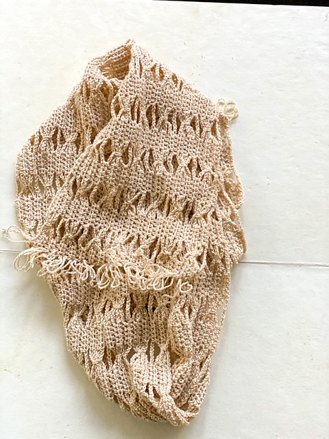 Golden Glamorous Lacy Scarf