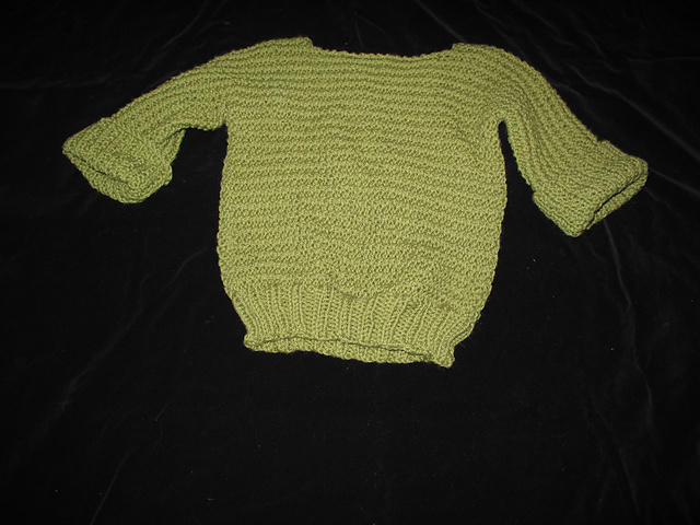 Very Easy Child's Tan Sweater and Hat