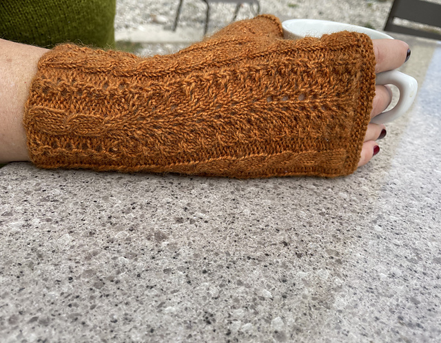 Ostrich Plume Mitts