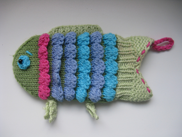 Colorful Fish Bath Baby Mitt