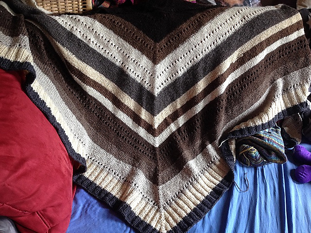 Basic triangular shawl recipe