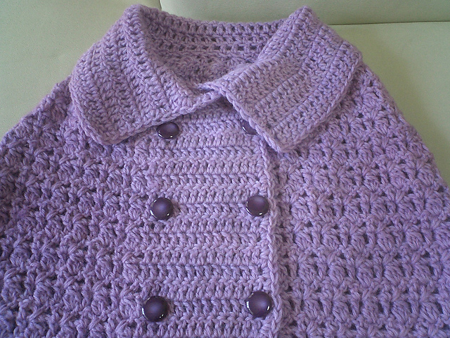 b. Double-breasted poncho