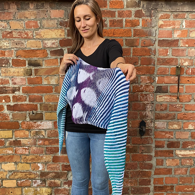 Illusion Shawl Fluss Fische