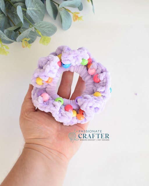 Beaded Velvet Scrunchie