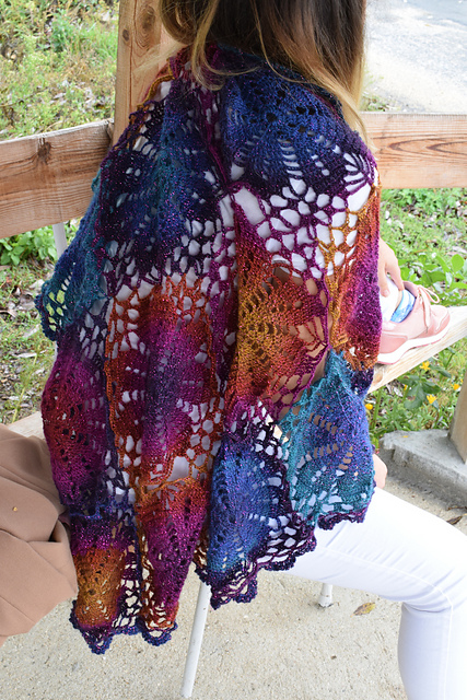 " Flower " scarf and shawl in one.