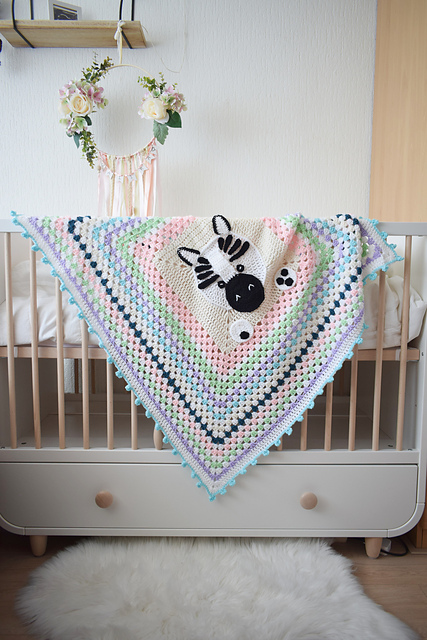 Zebra baby blanket