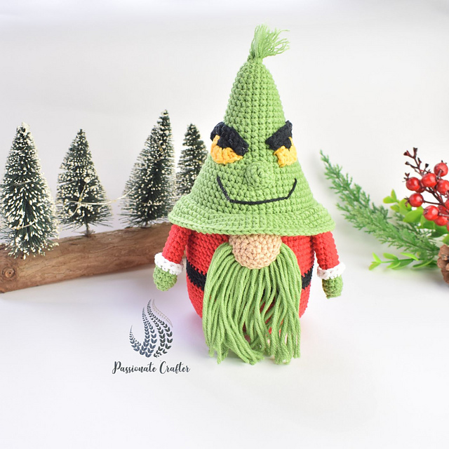 Christmas Grinch gnome