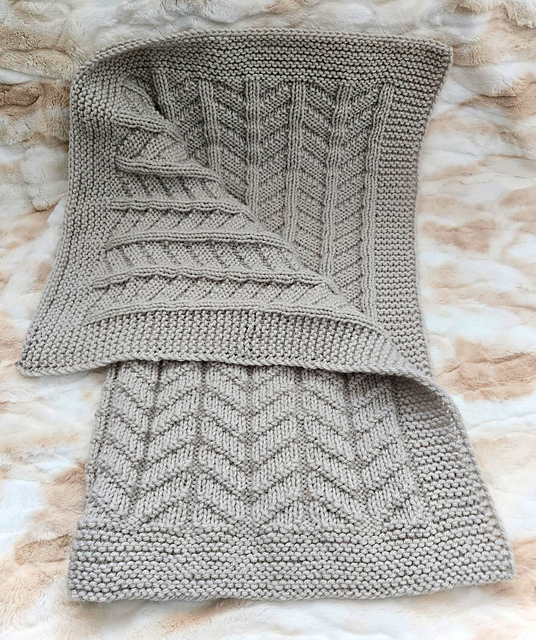 Sand Waves Knit Blanket