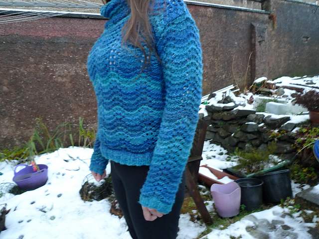 Design A - Cowl-neck Pullover with Lace Options