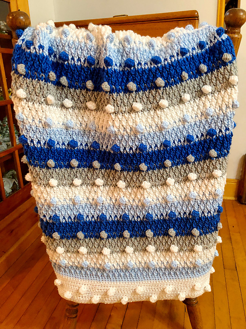 Bobble Blanket Decked in Blue