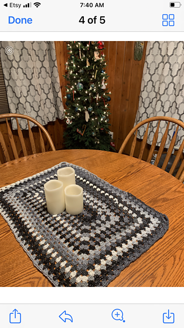 Granny Square Table Runner