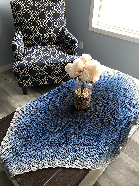 Country Cornflower Blue Tablecloth