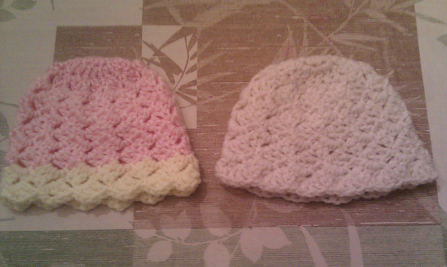 Sideways Shell Baby Hat
