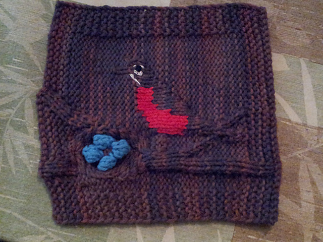 Robin and Nest Dishcloth