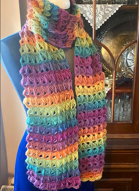 Rainbow Broomstick Scarf