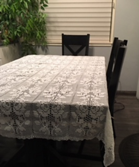 Tablecloth in Rose Panels #1