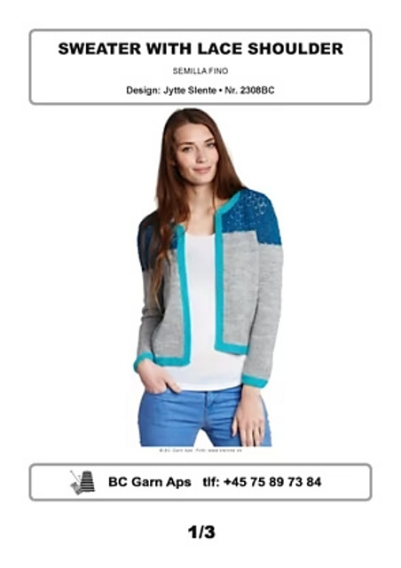 Sweater with Lace Shoulder BC2308