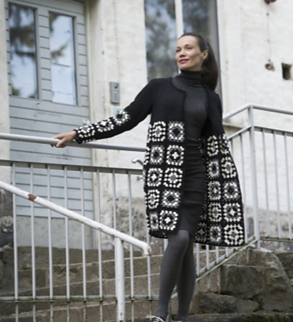 Crochet and Knitted Cardigan N04151
