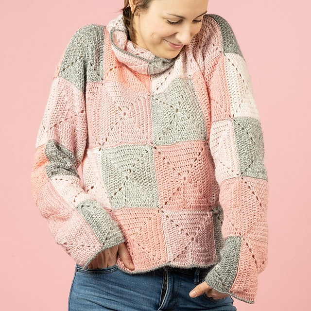 Hello Squares Sweater 1100-231-6377