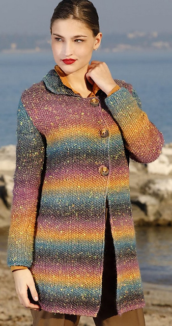 Coat in Moss Stitch