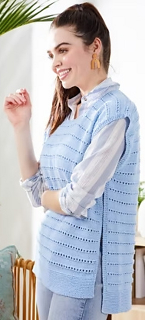 Eyelet Stripe Ponchette