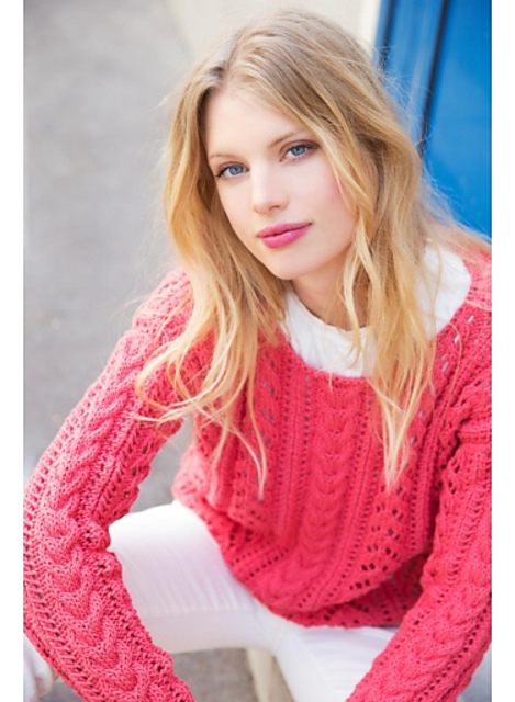 Round Necked Openwork Sweater M1345