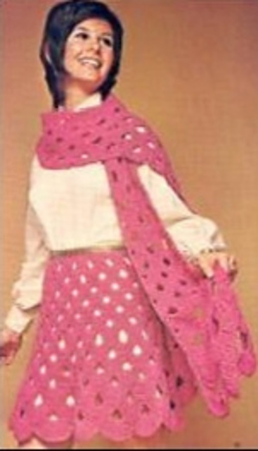 Shell Skirt and Scarf