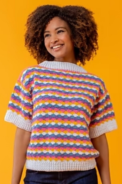 Ravelry: Shell Stitch Tee pattern by Paintbox Yarns