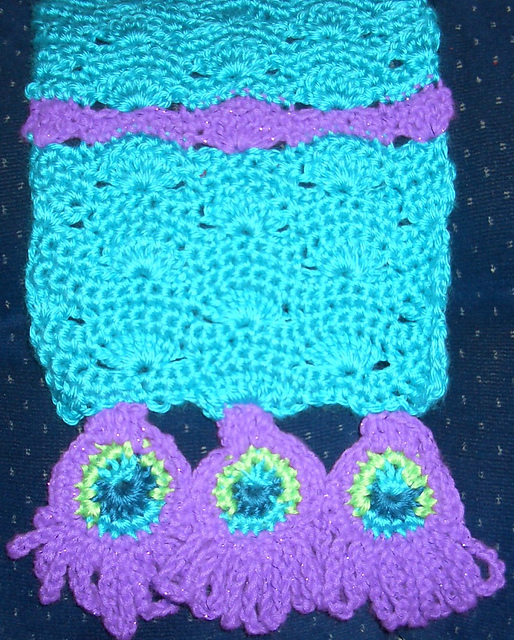 Crochet Peacock Scarf