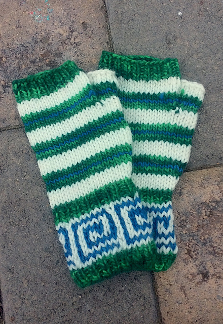 Super Stripes and Spirals Hand Warmers