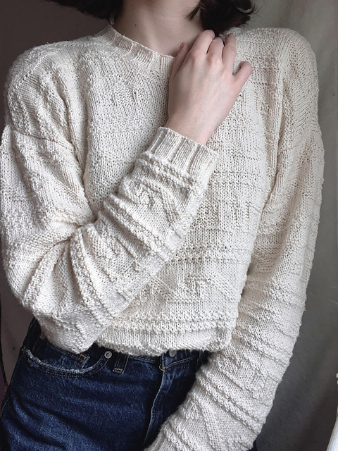 Ravelry: Paris Pearl Sweater pattern by Meghan Haughton