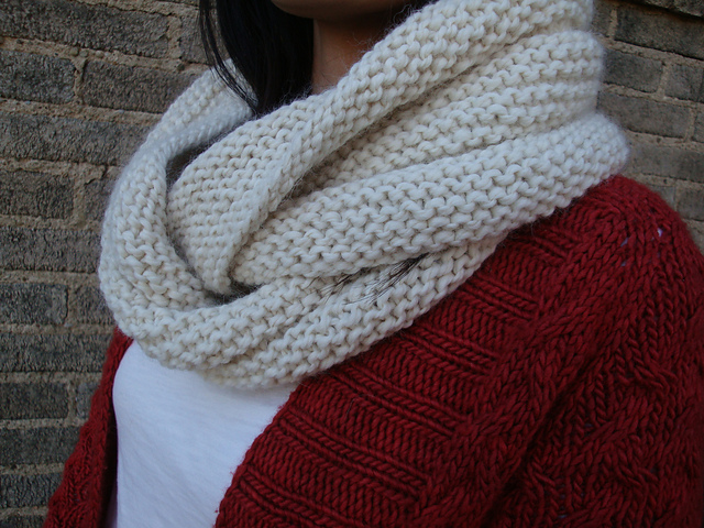 Garter Stitch Eternity Scarf