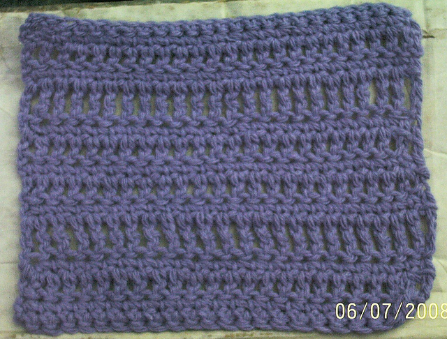 Learn Your Stitches Crocheted Dishcloth