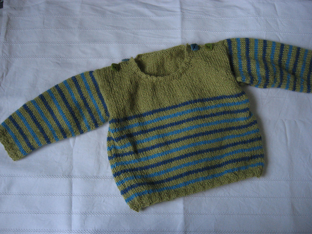 pull rayé (Verts et Bleus)