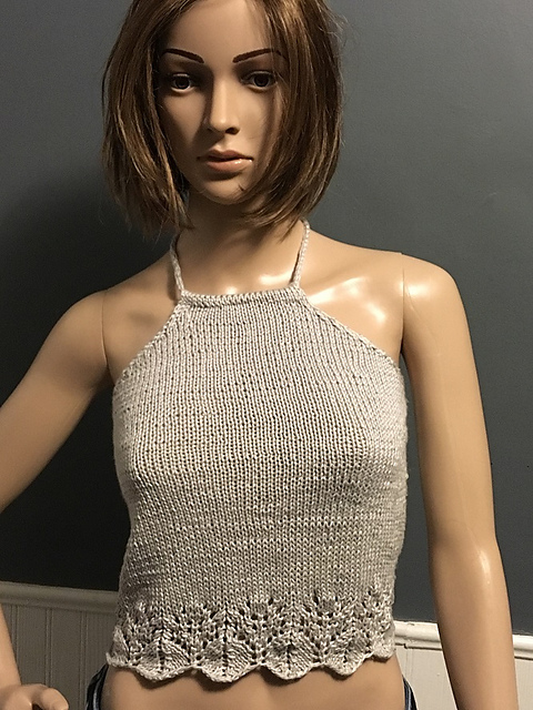 Ravelry: Lace Bottom Halter Top pattern by Katherine Stevenson