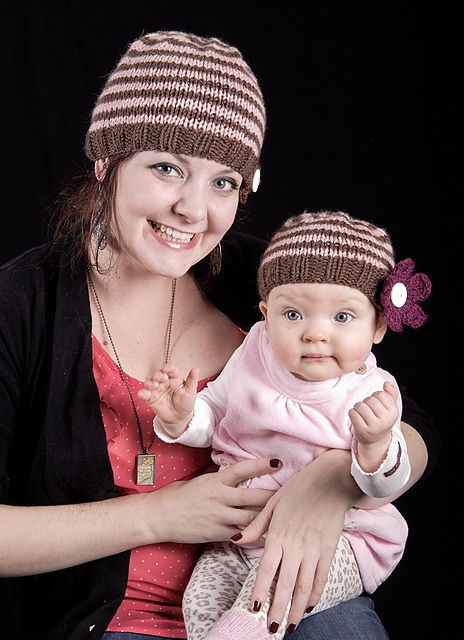 Button Hat with Removable Flower