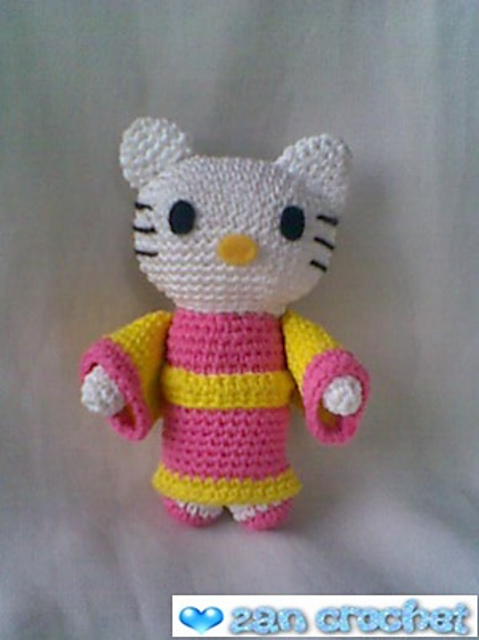 Amigurumi Hello Kitty in Kimono