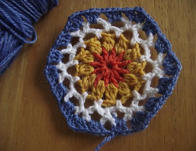 Hexagon to crochet - Sunshine!