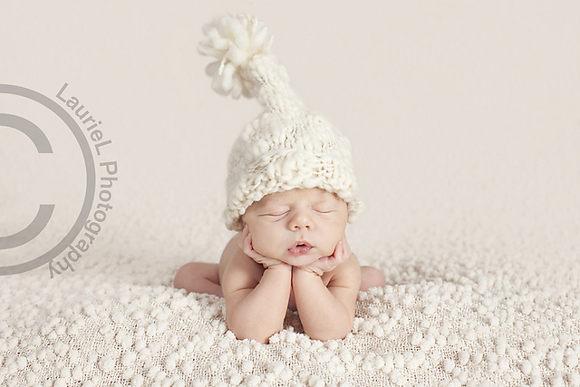 Snow Bunny Newborn Hat