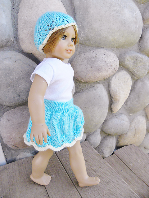 Doll Skirt and Hat for 18" Doll